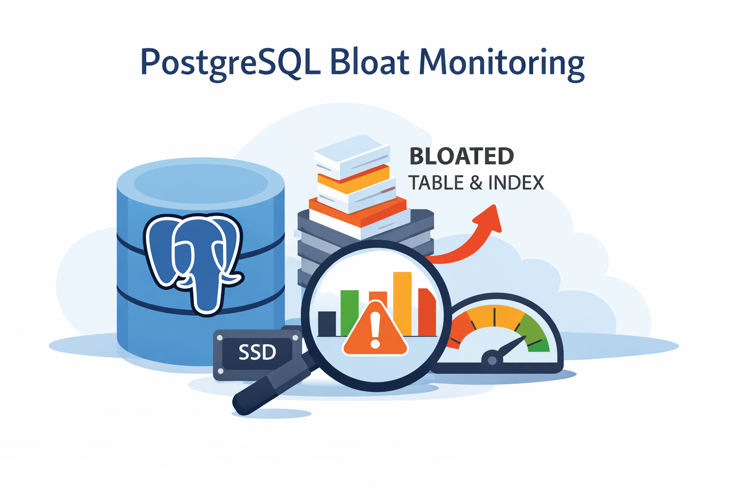 Cover Image for PostgreSQL Bloat Monitoring: How to Detect and Fix Table & Index Bloat
